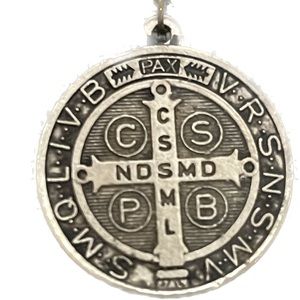 St Benedict Pax Cross Necklace Resin